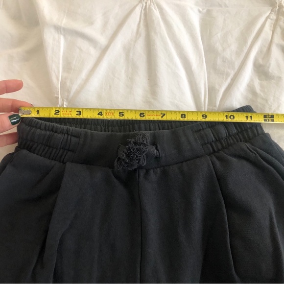 Zara Cropped Cotton Casual Pants w/ Drawstring Waist Gray Size XS - Picture 5 of 7